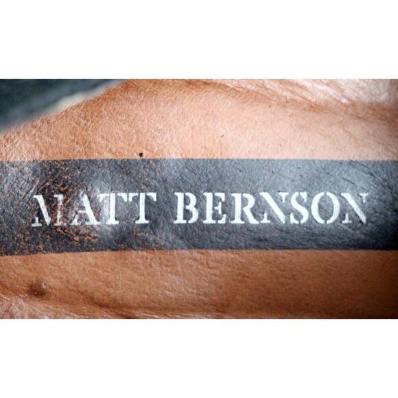 Matt Bernson BLACK LEATHER SUEDE ANIMAL PRINT MID HEEL ANKLE BOOTS SHOES Sz 9M - Picture 7 of 11